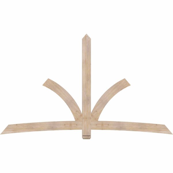 Ekena Millwork Davenport Smooth Timber Gable Bracket, Douglas Fir, 108"W x 63"H x 1 1/2"D x 5 1/2"F, 14/12 Pitch GBW108X63X0206DAV00SDF - main